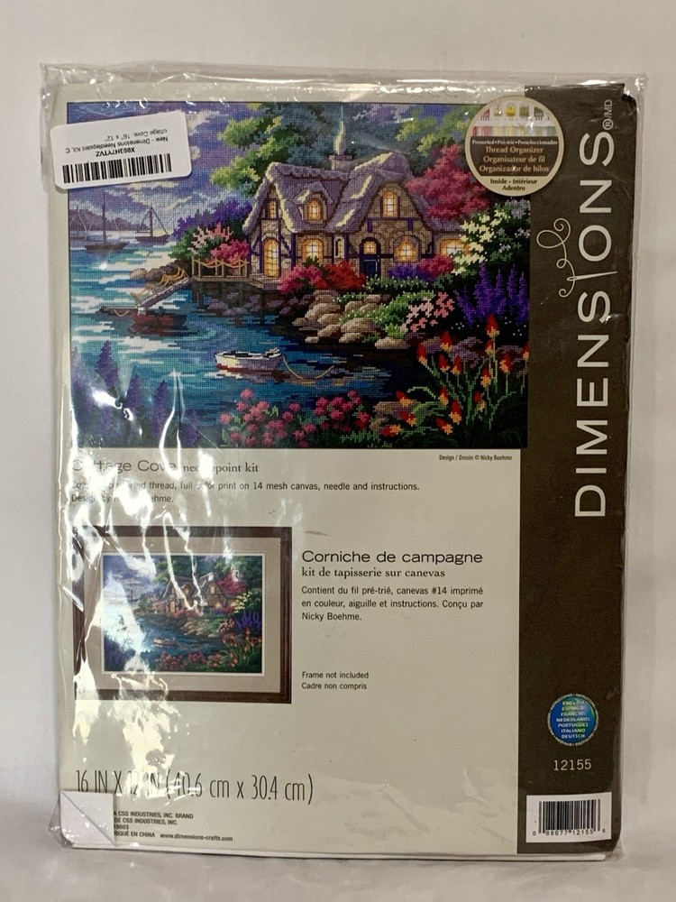 Needlepoint Kit “Cottage Cove”-Dimensions