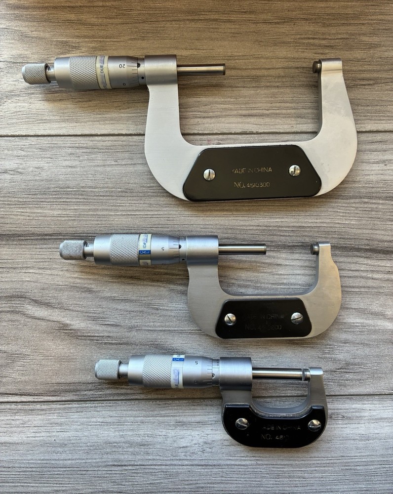 Chuan Outside Micrometer Set 0-6" Range .0001" Grad / Micrometer 5-6” BROKEN