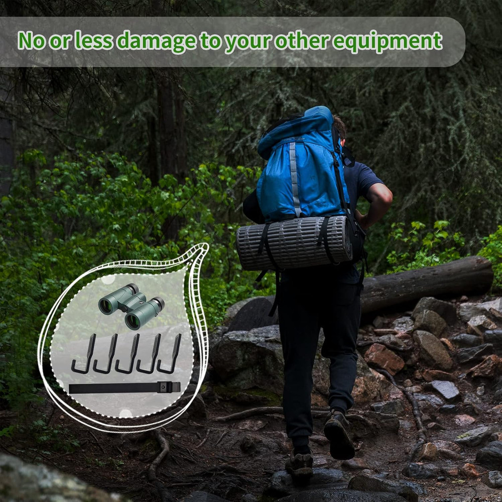 Treestand Strap Gear Hangers with Large Hooks, Lightweight Multi-Hook Accesso...