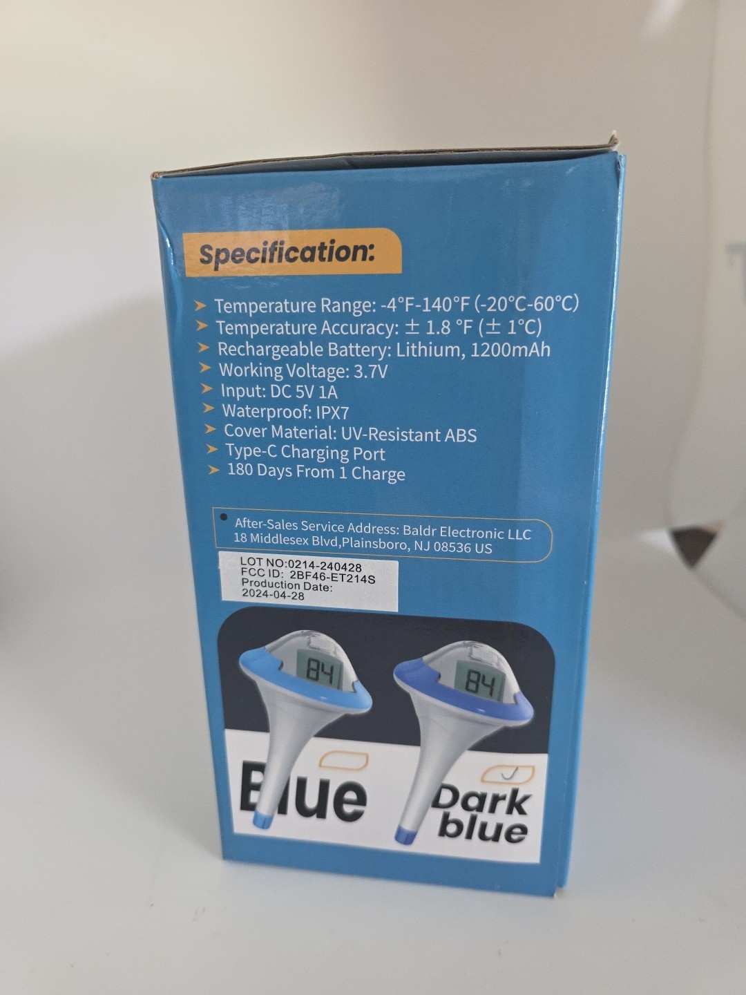 BALDR Wireless Digital Pool Thermometer Brand New