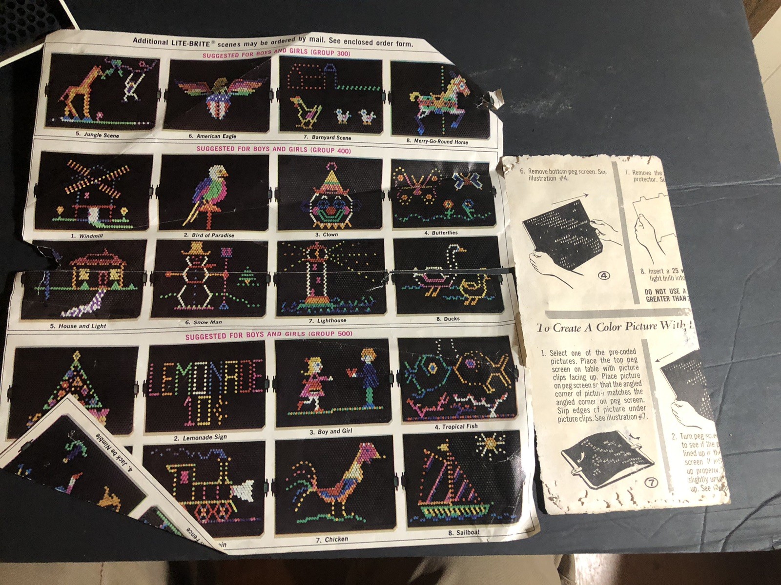 Vintage 1969 year,LITE BRITE Hasbro Light Bright ALL Original plus extras