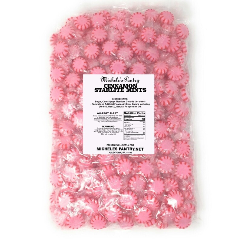 Cinnamon Starlight Mints Bulk Wrapped Candy 2 Lbs. Starlite Mints Menta