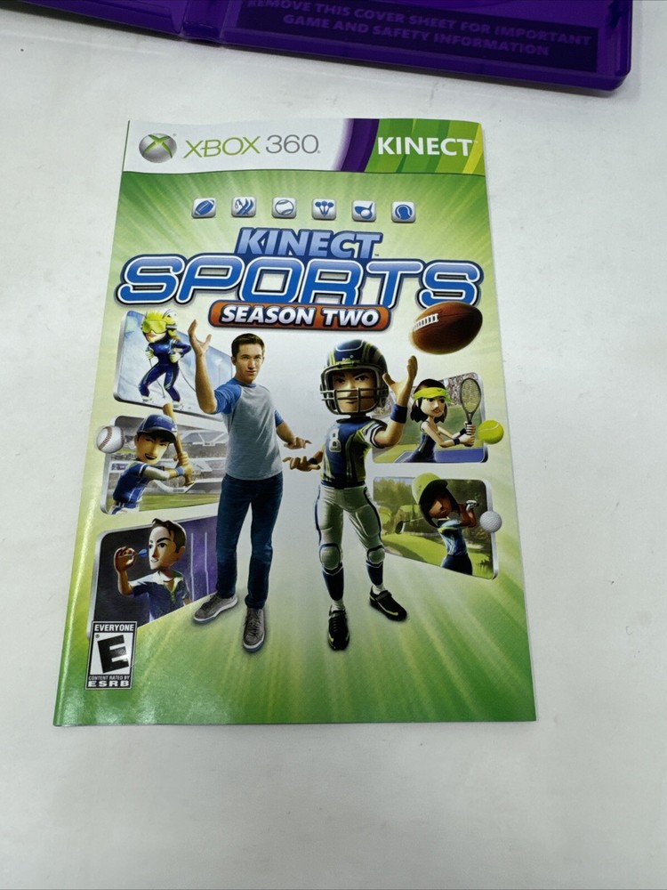 Microsoft Xbox 360 Kinect Sensor Bar with 2 Games Bundle TESTED WORKING