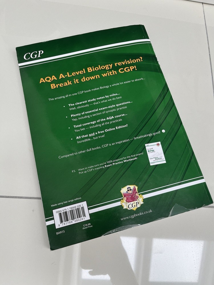 CGP A-Level Biology AQA Complete Revision Guide And Practice Book