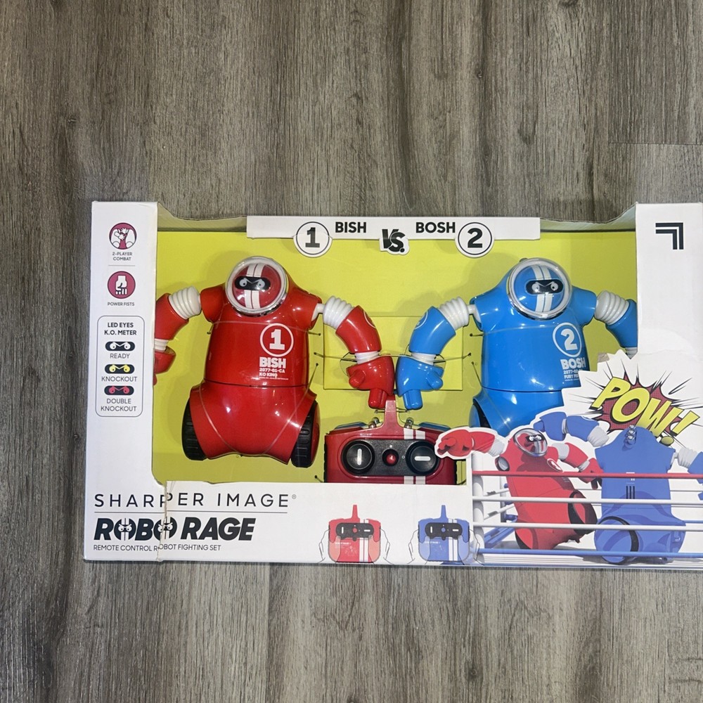 New! Sharper Image Robo Rage Remote Control 2-Player Robot Fighting Set