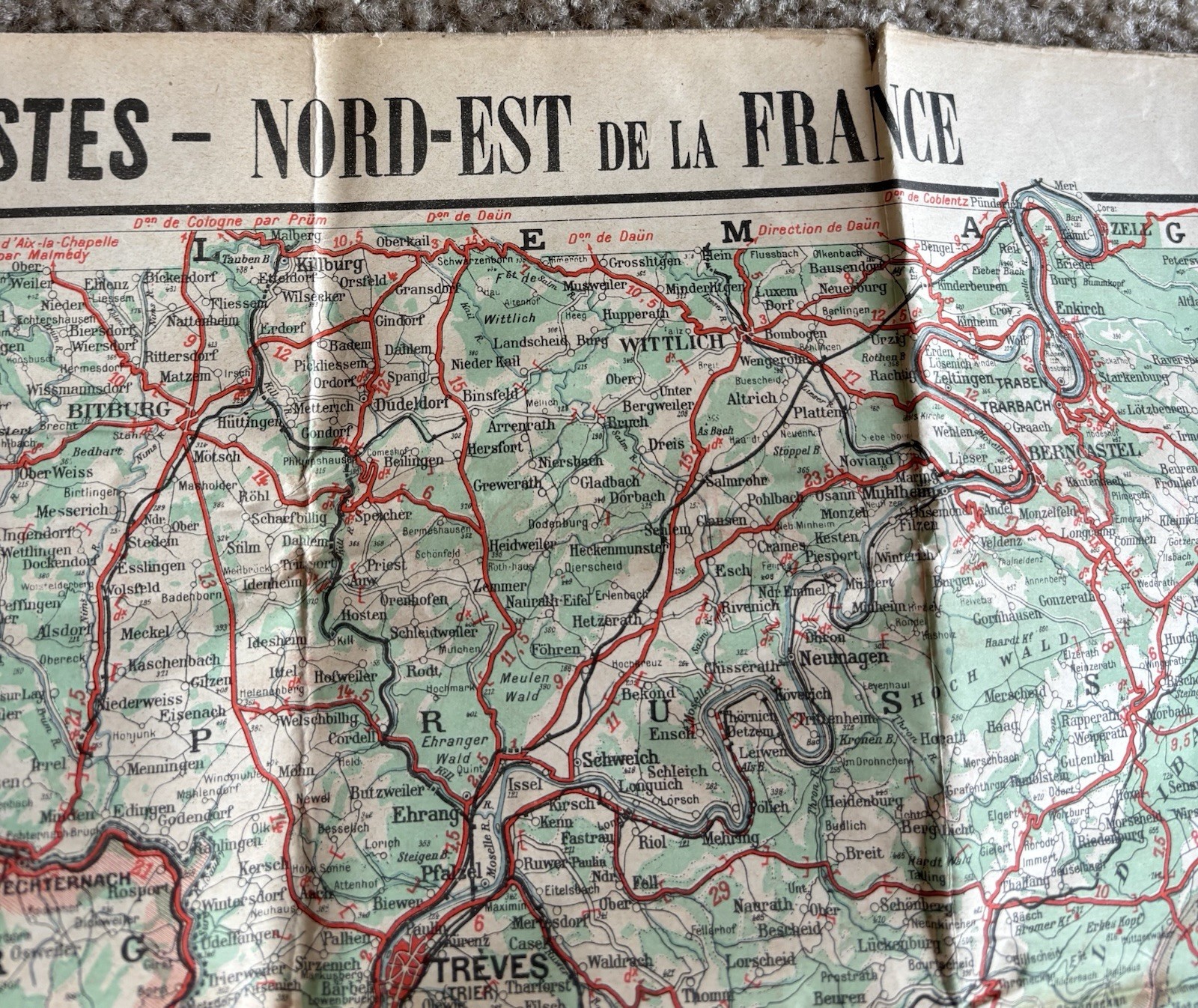 WW1 US Military Rare Bring Back French Map