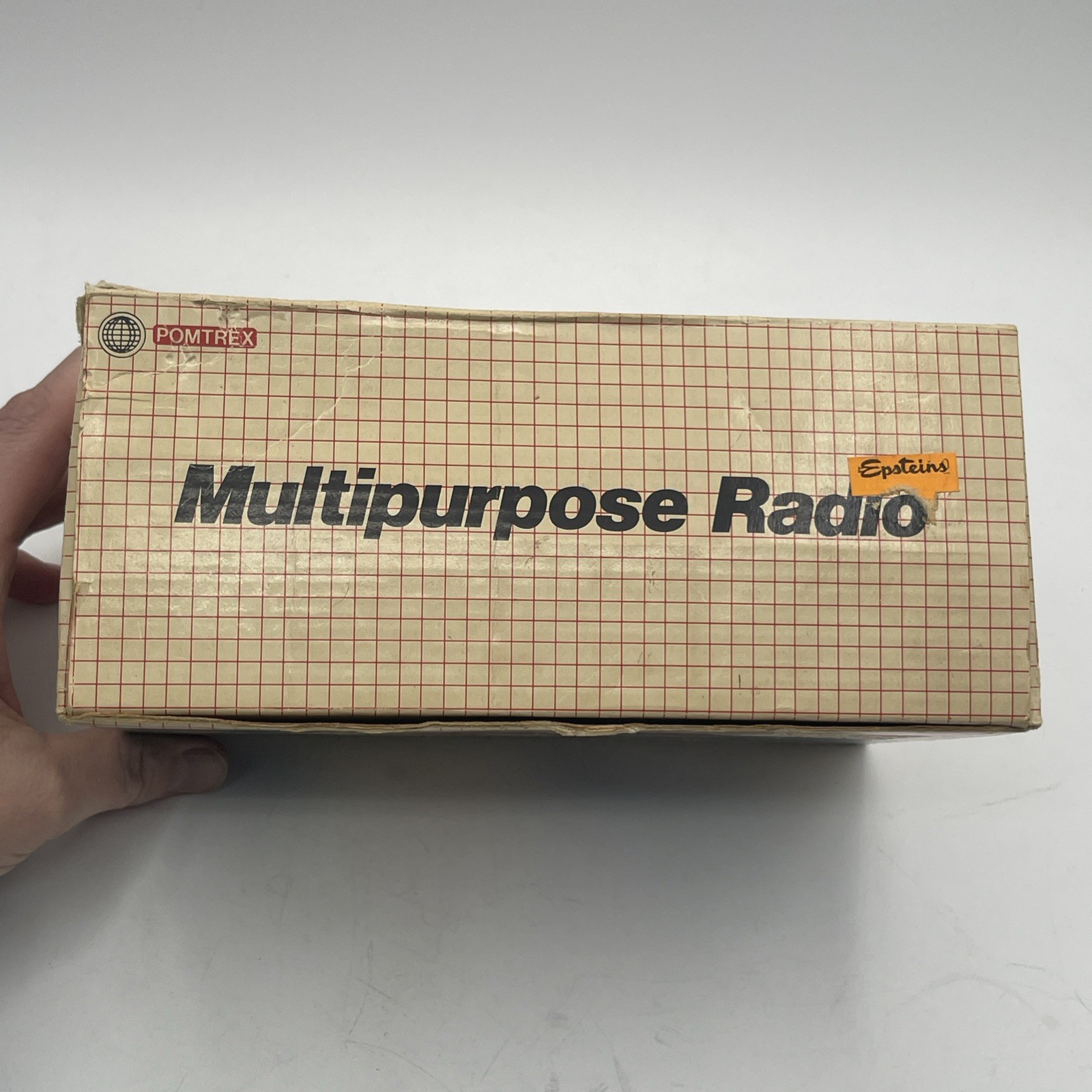 Vintage Pomtrex Multipurpose Radio Flashlight AM/FM Yellow 100-00526 Hong Kong