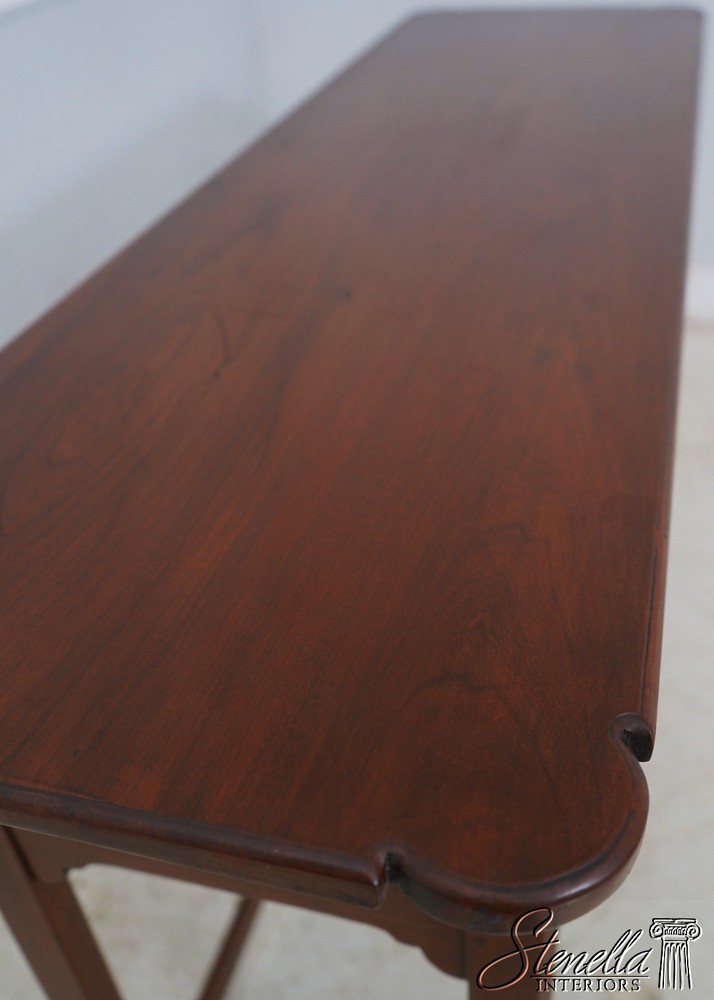 LF70575: Bench Made Cherry Chippendale 2 Drawer Sofa Table