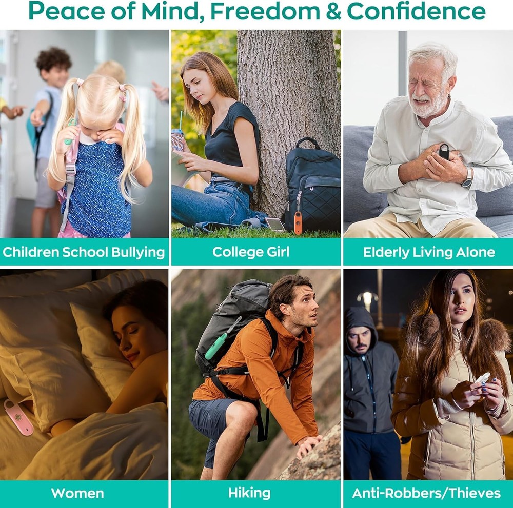 3 Pack Personal Safety Alarm Keychains