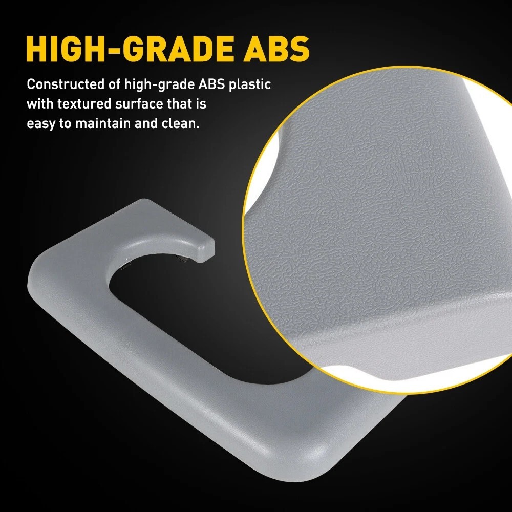 For Ford F-250 350 450 Center Console Cup Holder Armrest Pad Gray From 1999-2010