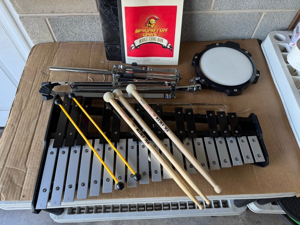 Xylophone Percussion Kit w Case & Mallets , Rolling Bag   Nice !