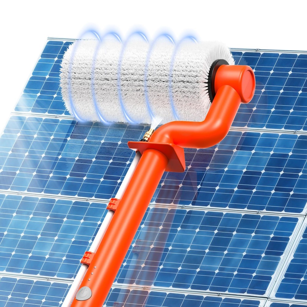 20FT Adjustable Solar Panel Cleaning Brush Kit - Electric Water Fed Pole & 23FT