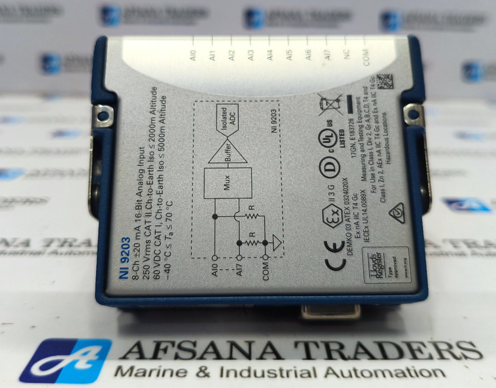 NATIONAL INSTRUMENTS NI 9203 ANALOG INPUT MODULE