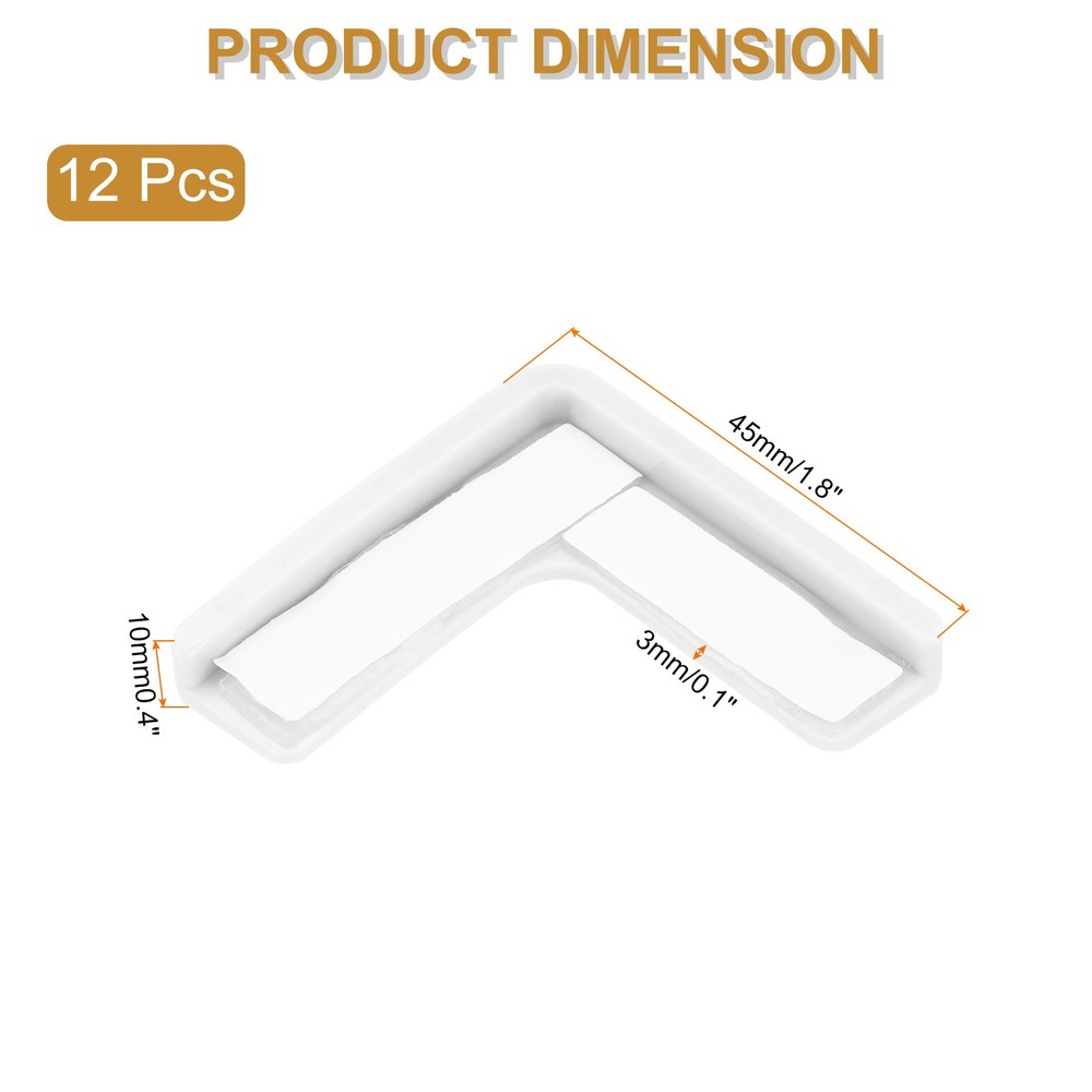 Corner Protectors 12Pcs Table Corner Protectors(White)