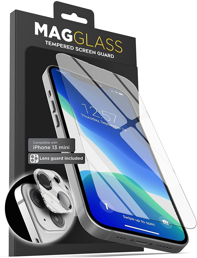 iPhone 13 Mini Tempered Glass Screen Protector Guard and Camera Lens Protector