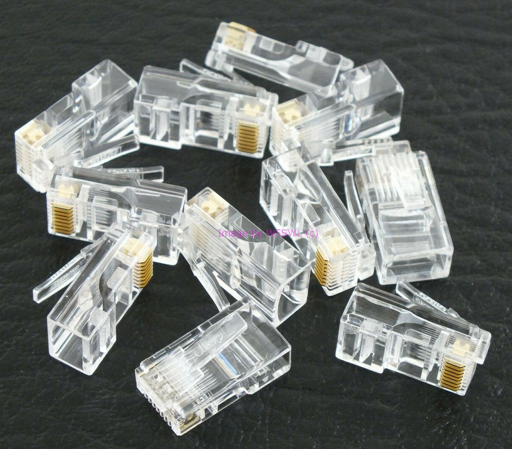 100 Pcs 8P8C RJ45 Modular Network Plug Cat Cable - Quick Ship From Central USA