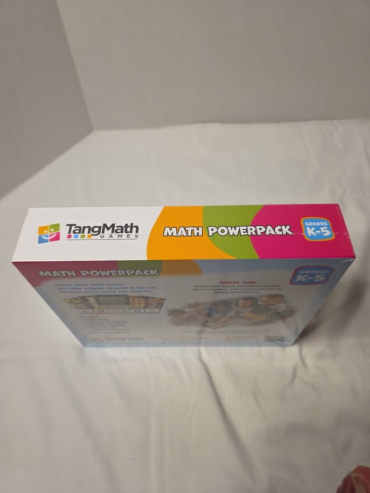 TangMath Math Powerpack – 10 Game Learning Kit for Grades K–5 Brand New Sealed