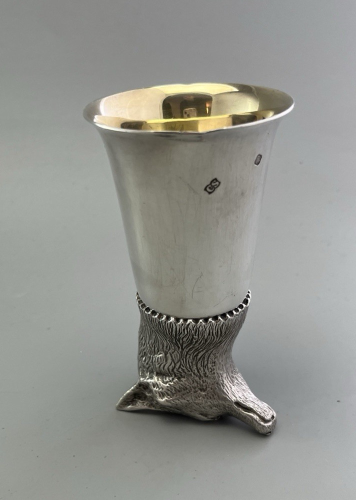 Modern Solid Silver Stirrup Cup Camelot Silverware Sheffield 1996 295g DLZX