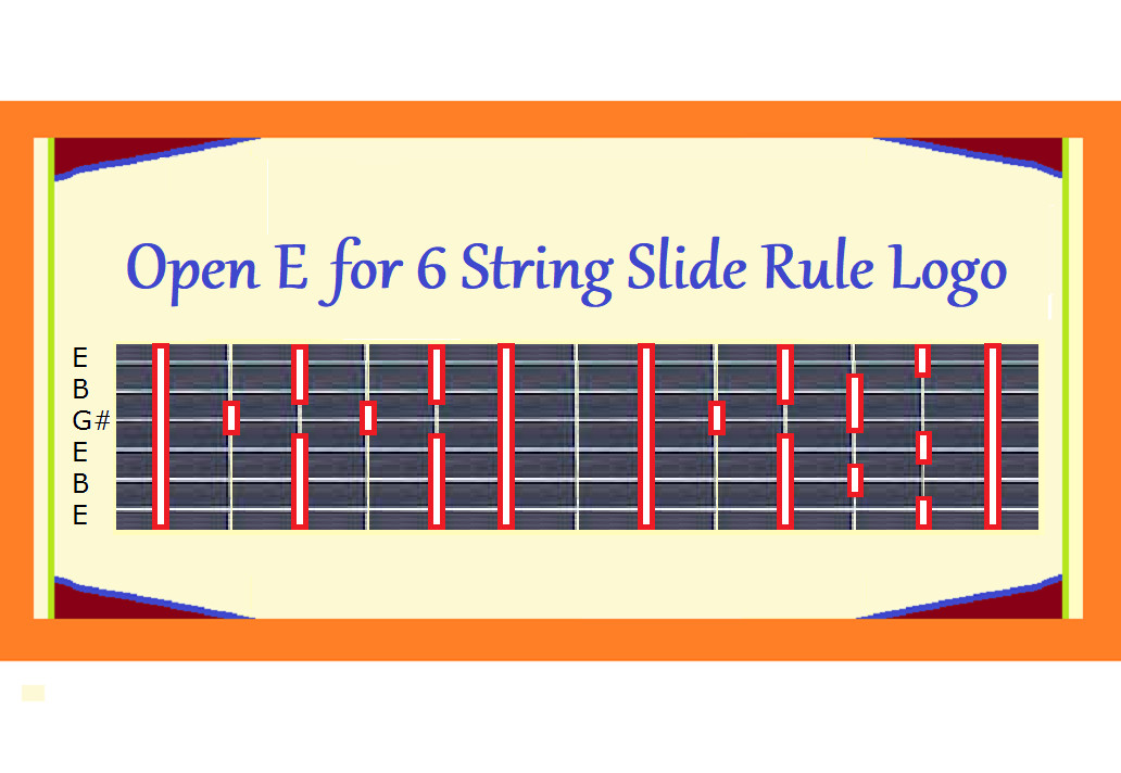 OPEN E TUNING FOR 6 STRING LOGO REFRIGERATOR MAGNET