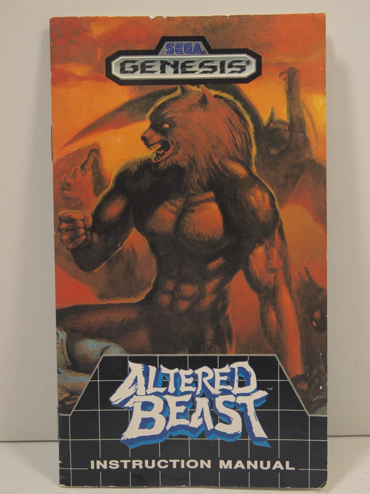 Altered Beast (SEGA Genesis) Authentic MANUAL ONLY