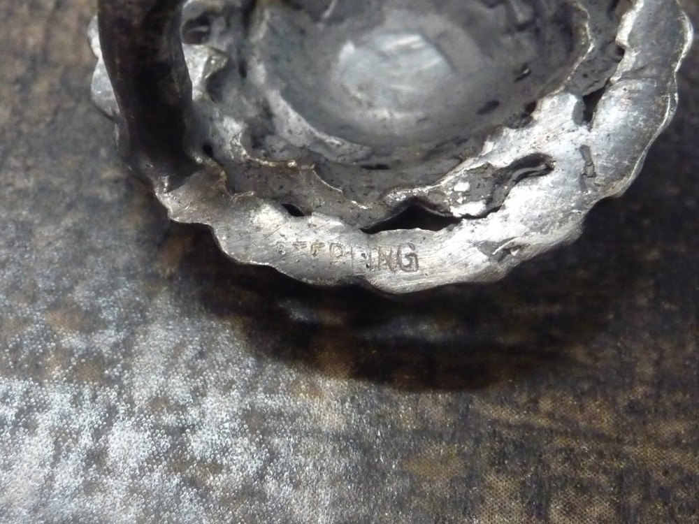 1 1/4" pair of Solid Sterling Silver Conchos