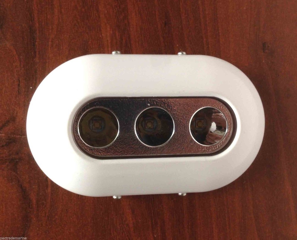 ULTRA BRIGHT COOL WHITE LED MARINE POLYMER UNDERWATER LIGHT SURFACE MOUNT