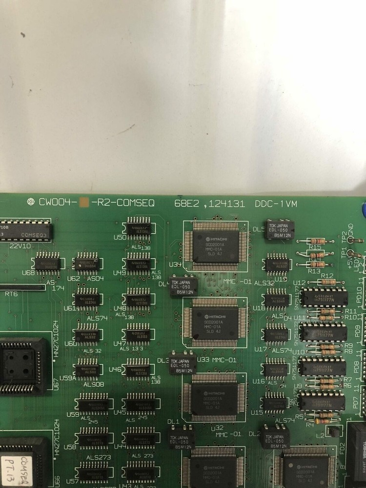 Hitachi CW004-R2-Comseq 68E2,124131 DDC-1VM Computer Card/Control Board