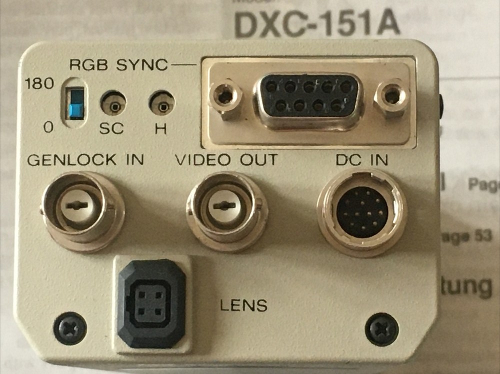 Sony DXC-151 CCD/RGB Color Video Camera Microscope / Security C-Mount