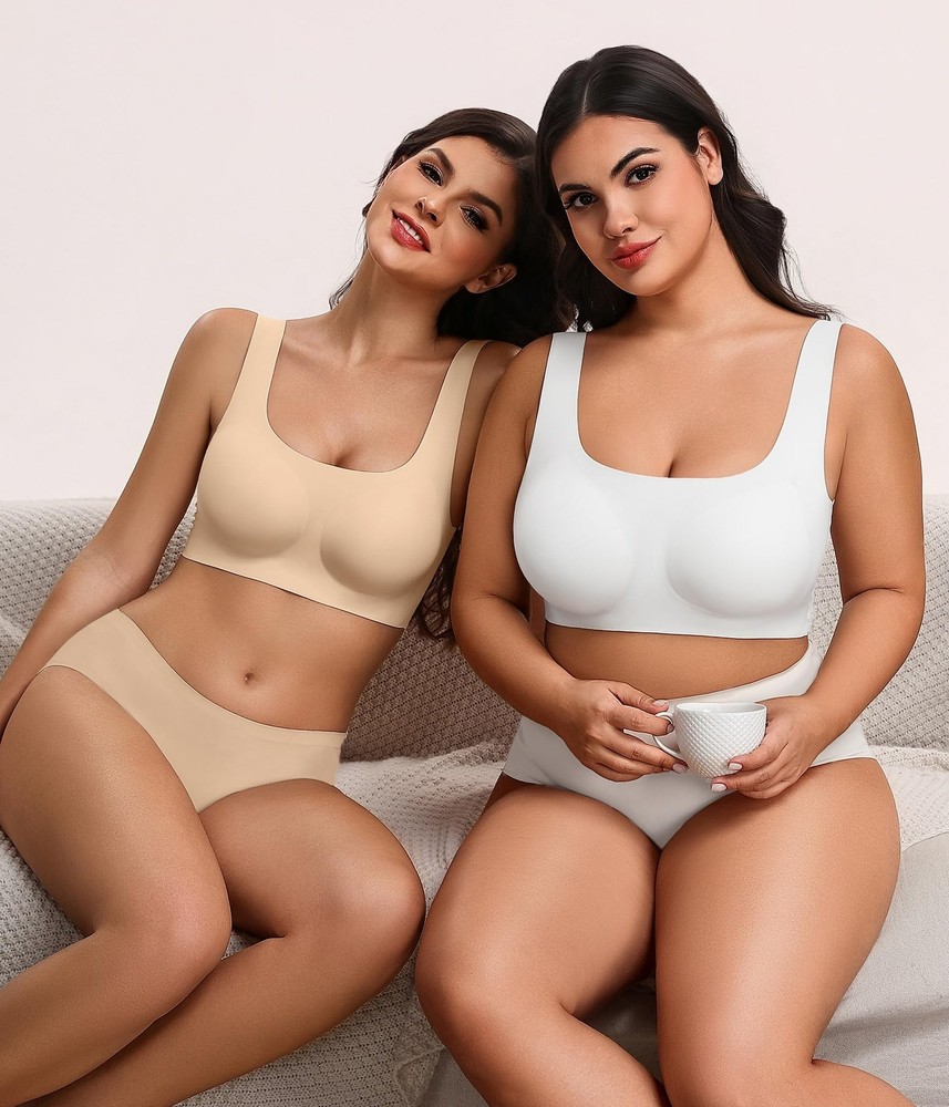 Avidlove Women's Comfy Pullover Wireless Bra Seamless XX-Large, Nude