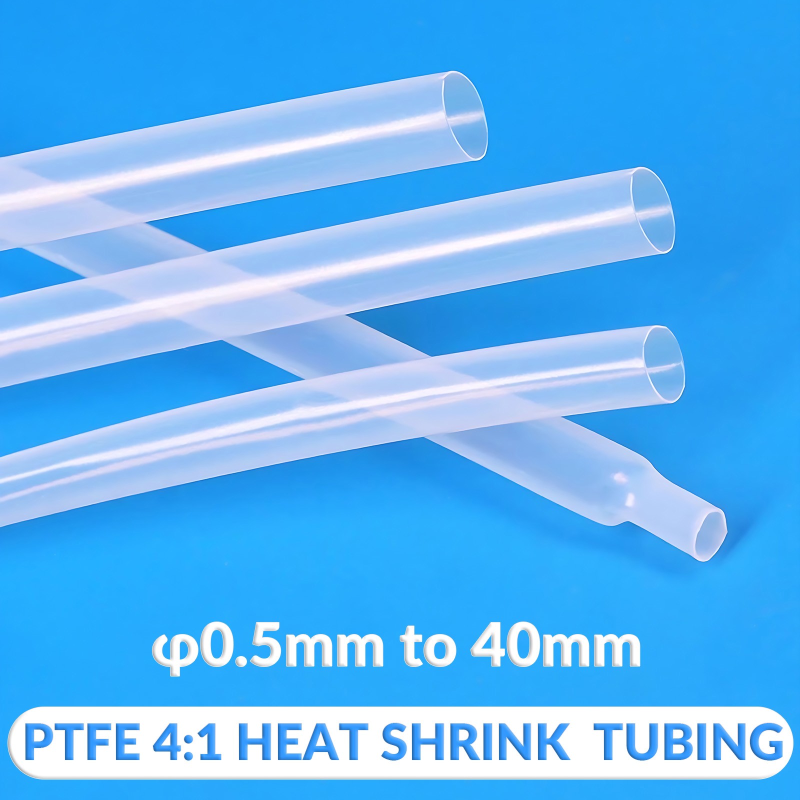Clear PTFE 4:1 Heat Shrink  Tubing 260°C HIGH TEMP Tube Preservative Sleeving