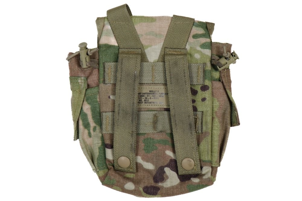DAMAGED US Army 1 QT General Purpose Canteen Pouch Molle II Multicam OCP