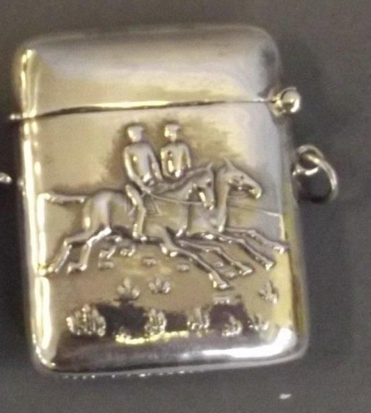 Fine Continental Sterling Silver Match Box.