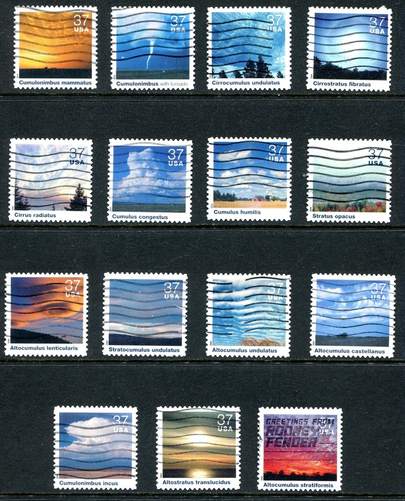 US 2004 Used 3878 Clouds Set Off Paper