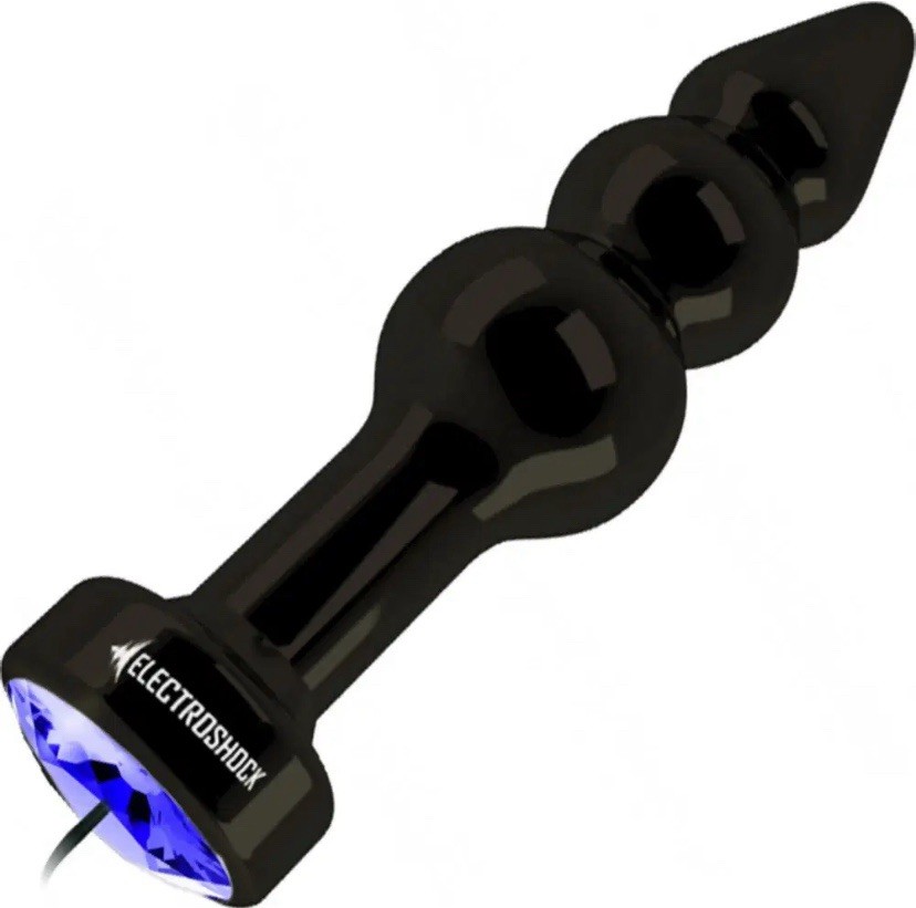 SHOTS-ELECTROSHOCK E-Stimulation 3.9” Ribbed Butt Plug With Controller Power Box