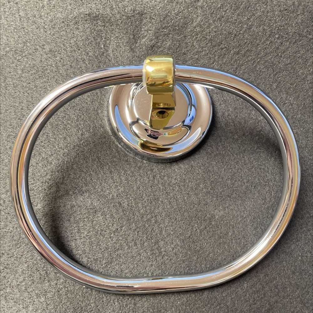 Towel Ring Polished Chrome and Polished Brass