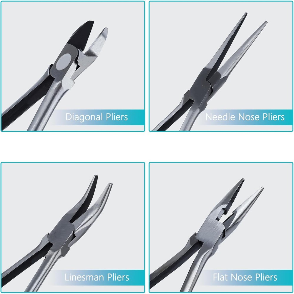 4 Pcs Jewelry Pliers Tool Set, Making Set with Multi