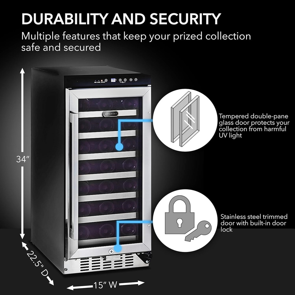 BWR-33SD 33 Bottle Built-In Wine Refrigerator, Multicolor