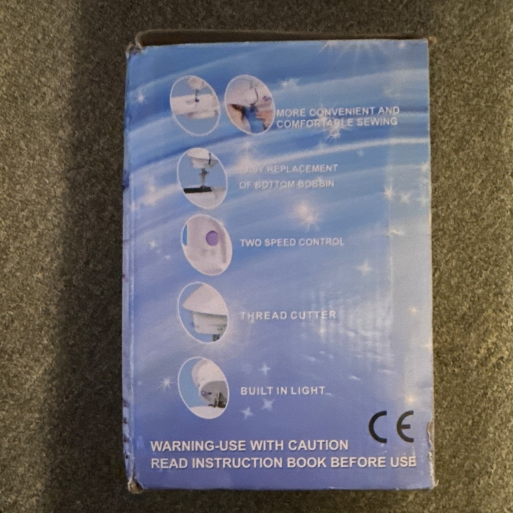 Mini Sewing Machine Electric Two Speed Built-in Light Thread Cutter Easy Bobbin