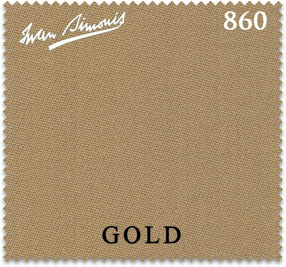 Simonis 860 Pool Table Cloth -Gold 8FT