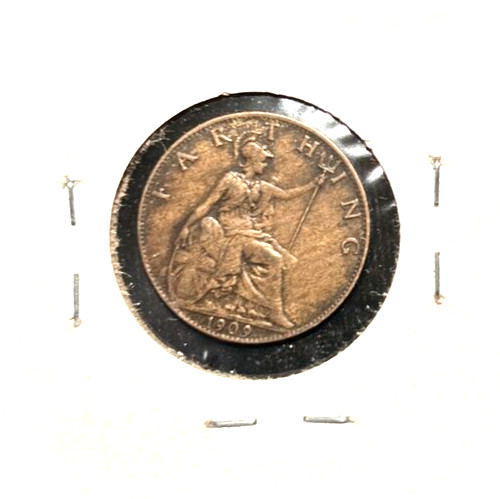 Great Britain 1909 farthing KM 792 XF