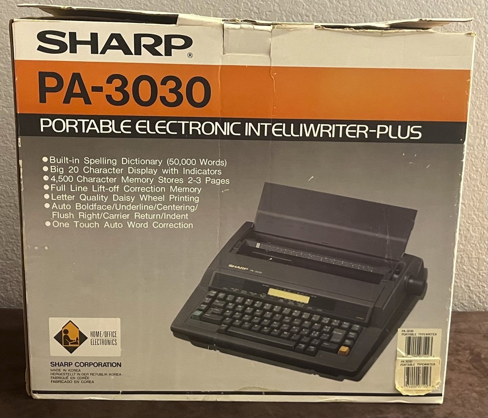 Sharp PA-3030 Portable Electric Intelliwriter-Plus Typewriter