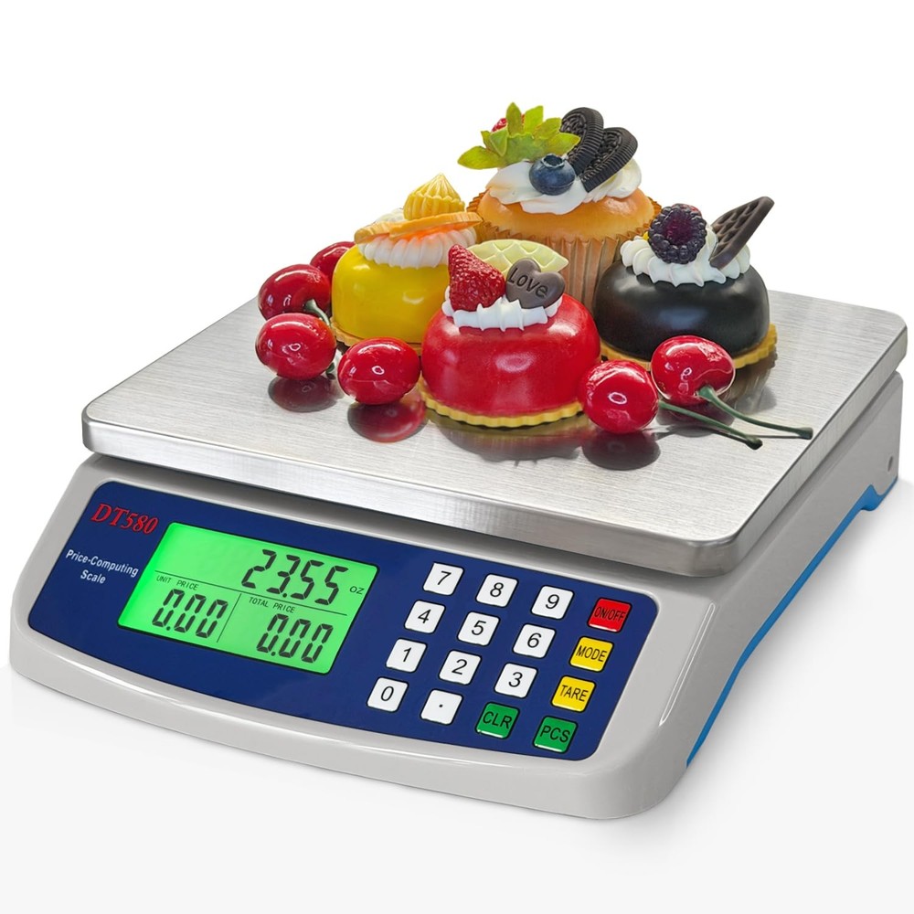 Large Digital Kitchen Scale 40kg/88lb Stainless Steel Price Computing Scale C...