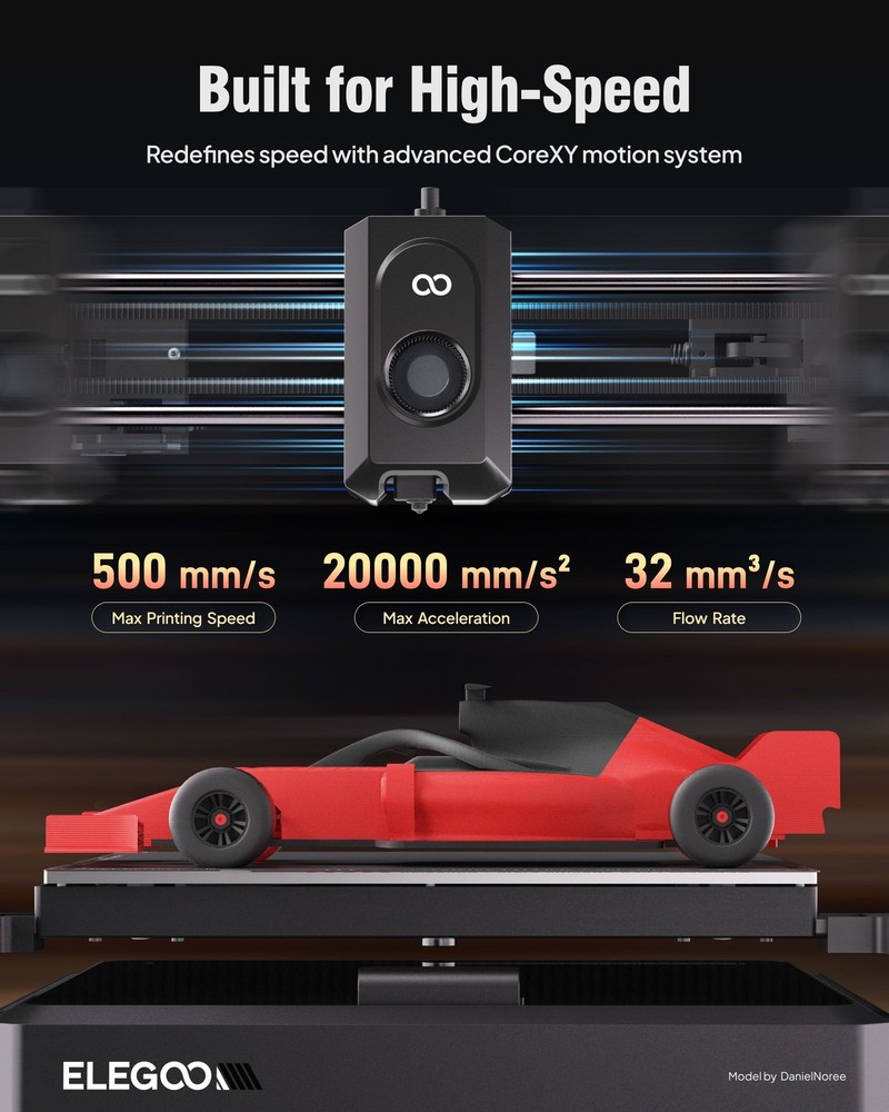 【In Stock】ELEGOO Centauri Carbon 3D Printer High Speed Core-XY FDM Printer NEW