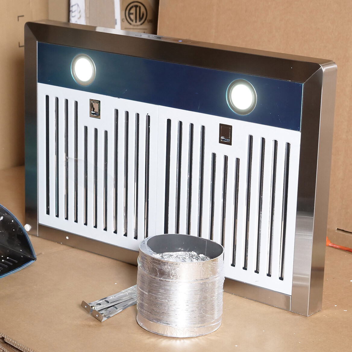 30 INCH WALL MOUNT VENT HOOD (OPEN BOX) STAINLESS STEEL, PERMANENT FILTERS, LED