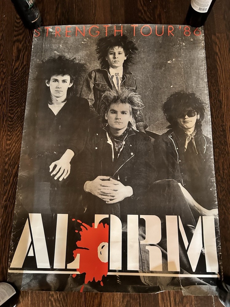 The Alarm Rare Promo Tour Poster Strength ‘86 Mike Peters 24”x 34.5” Original