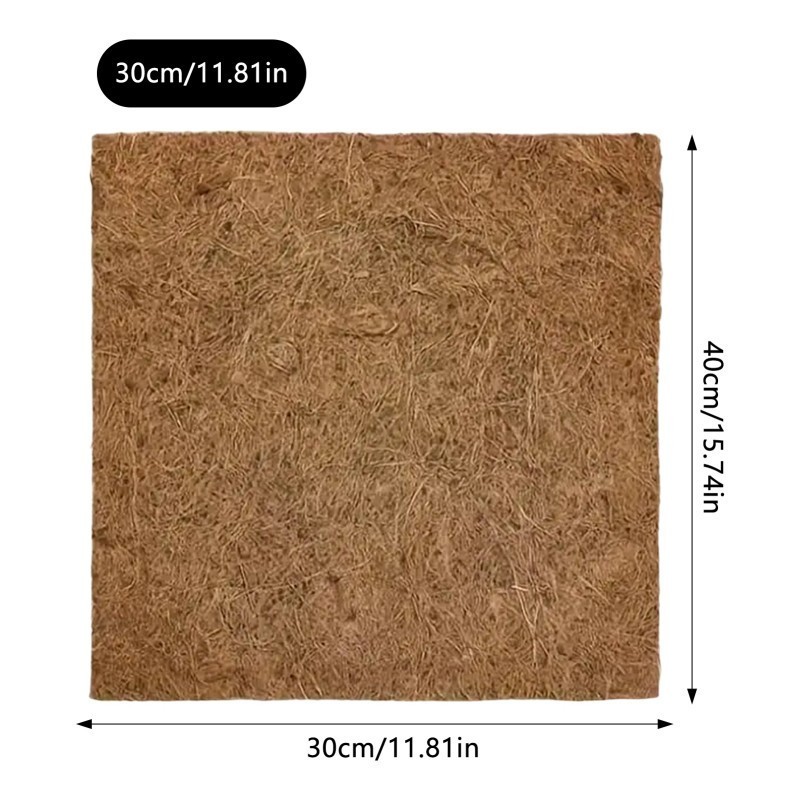 10Pcs 30x30cm Chicken Nesting Pads - Natural Coir Mat for Small Animals & Birds