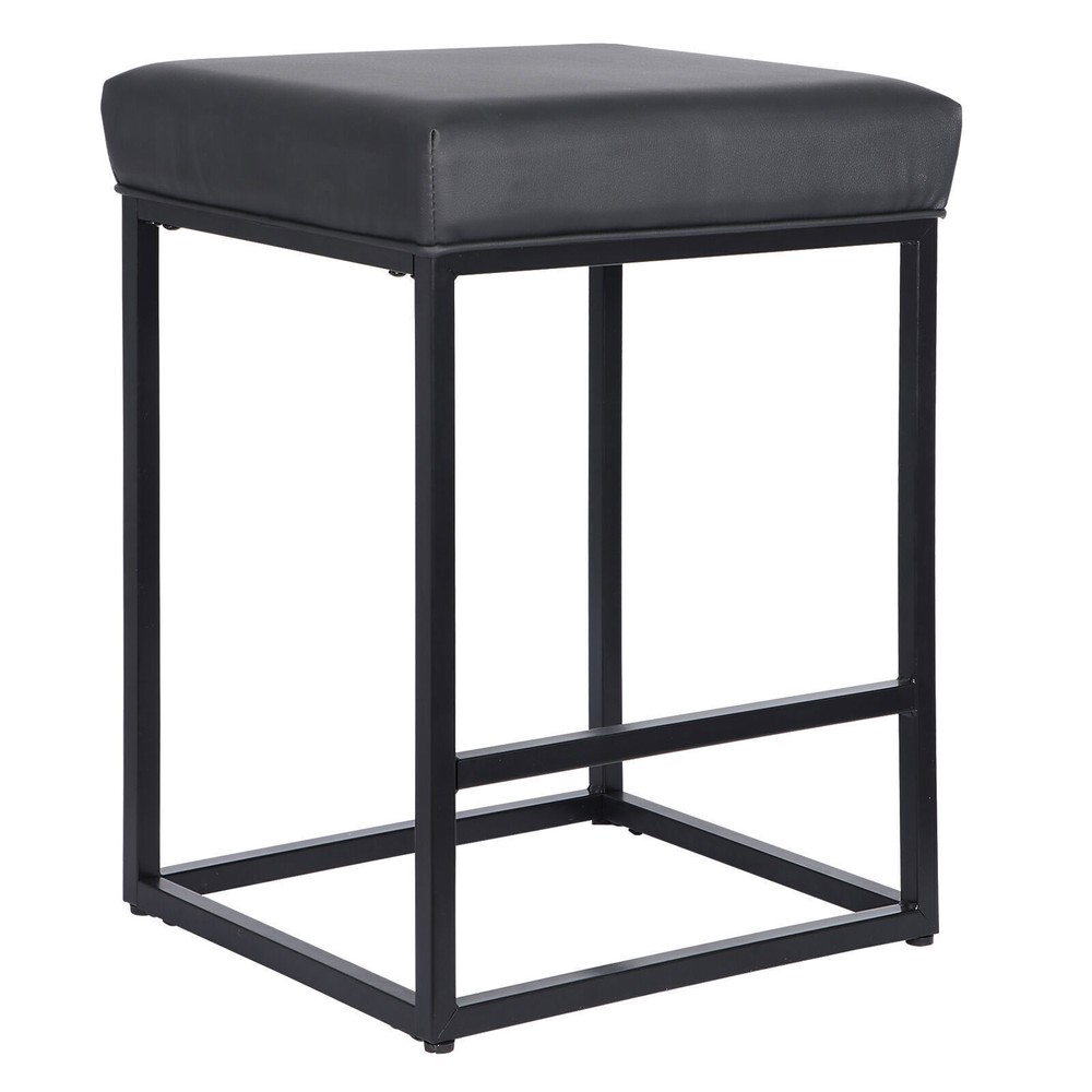 Set of 2 for Kitchen Counter Backless Modern Square Barstools Upholstered