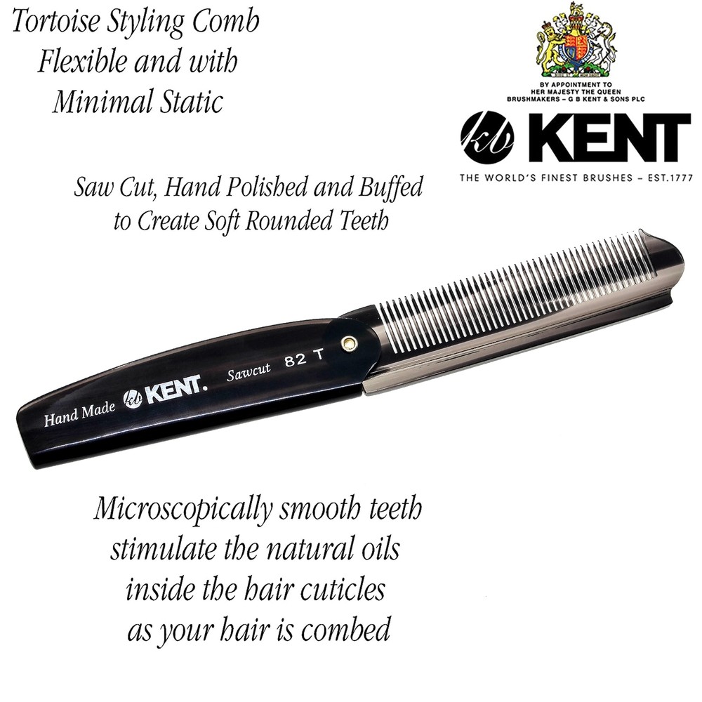 4" Handmade Fine Tooth Folding Pocket Comb for Men