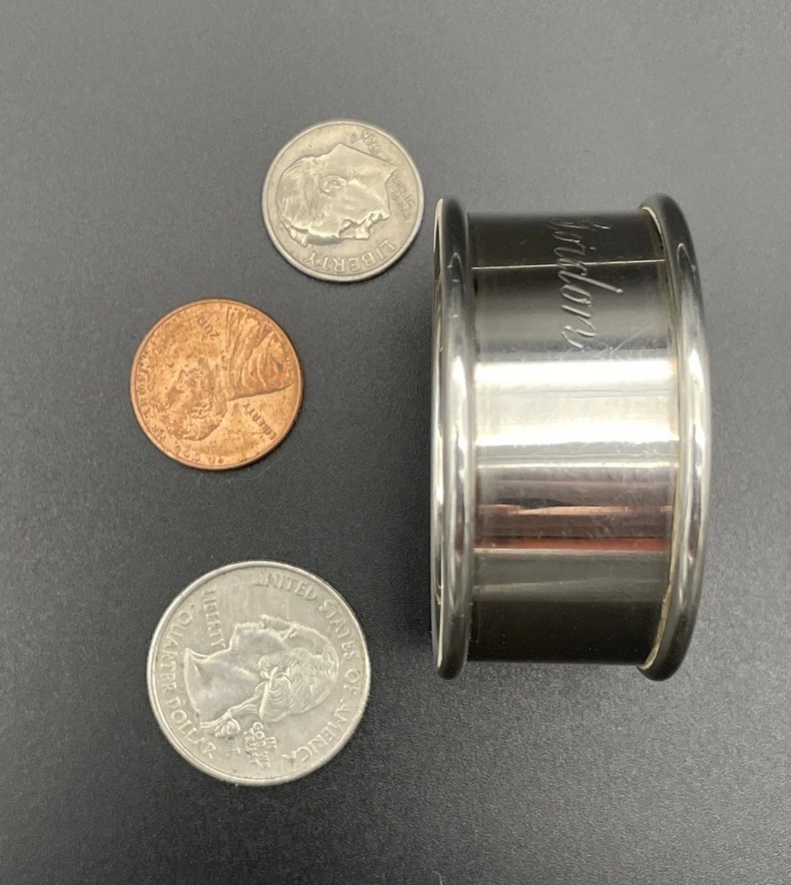 Sterling Silver Napkin Ring Engraved Name “Gordon” Webster
