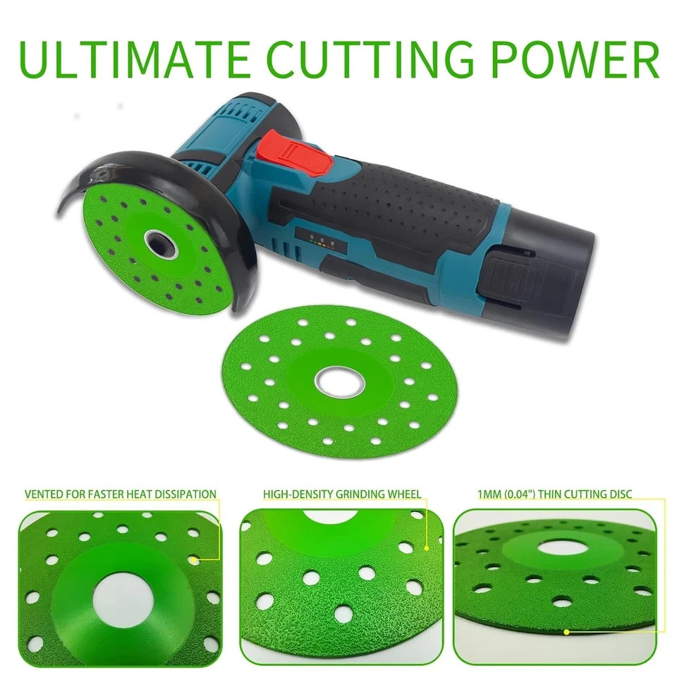 Glass Cutting Disc for Angle Grinder, 4" Ceramic Diamond Blade, Ultra-Thin Tile